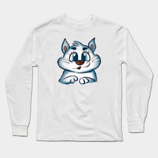 Cute Cat Drawing Long Sleeve T-Shirt